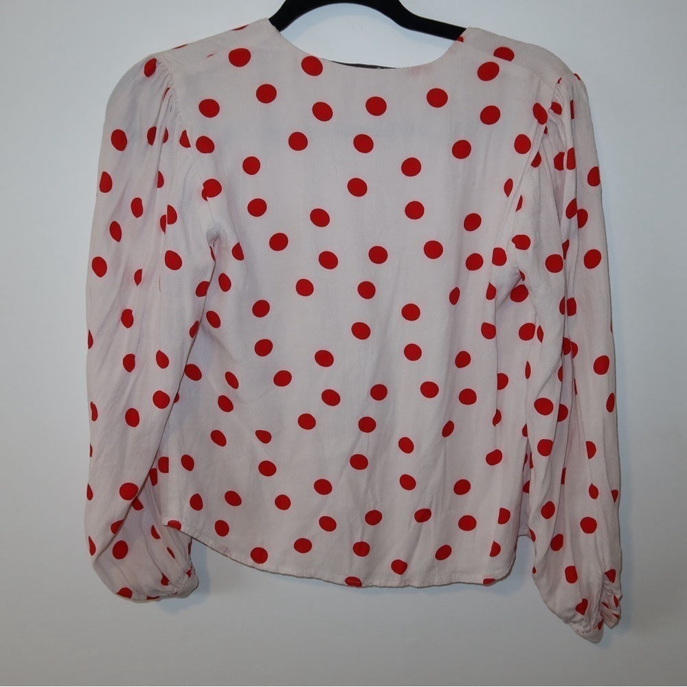 Lovers + Friends Long Sleeve Polka Dot Blouse XS - Picture 6 of 6